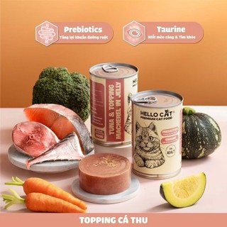[COMBO] Pate Cho Mèo - Thức Ăn Cho Mèo Mọi Lứa Tuổi Trong Thạch Hello Cat Tuna 400g Pet Kool