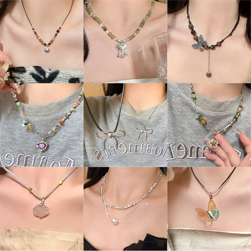 Chất lượng cao bướm ngọc trai vòng cổ nữ thời trang xương đòn chuỗi tinh tế giá bán buôn