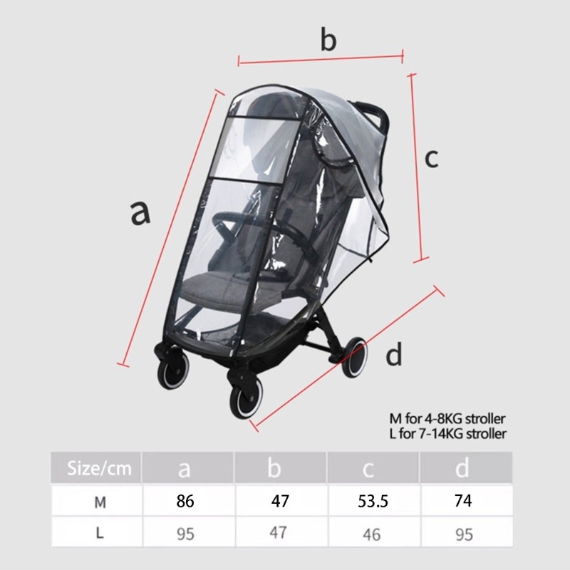 Jenniferab Xe đẩy đa năng Che mưa Tấm chắn chống gió Áo mưa chống rách cho hầu hết các kích thước tiêu chuẩn cho bé đơn St