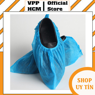 Túi 50 Đôi Bọc Giày Phòng Sạch Vải Không Dệt Màu Xanh