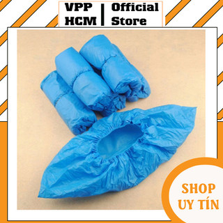 Túi 50 Đôi Bọc Giày Phòng Sạch Vải Không Dệt Màu Xanh