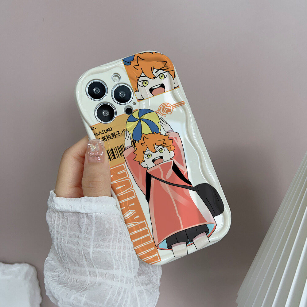 Ốp Điện Thoại Hoạt Hình Haikyuu Anime Dễ Thương Cho Iphone 16 Pro MAX 11 12 13 14 15 Pro MAX 7 8 Plus 12 13 Mini XR Ốp Lưng 3D Vồng Cong Edge Bảo Vệ Camera Silicon