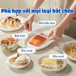Bịch 300 màng bọc thực phẩm dạng rút tiện lợi hình chú gà, Màng bọc PE siêu dai chịu nhiệt tiện lợi
