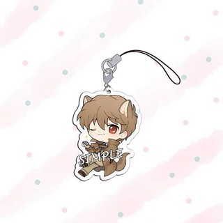 Móc dây treo điện thoại DETECTIVE CONAN ver TAI THÚ in hình Thám tử lừng danh chibi mica acrylic móc khóa anime sưu tầm