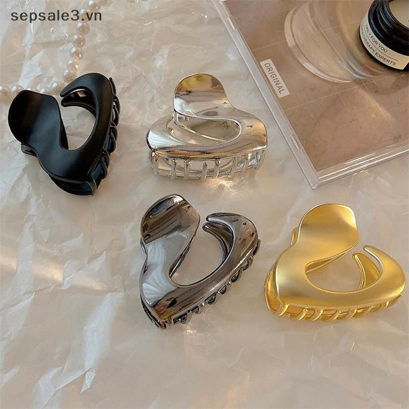 # VN # New Light Luxury Thời trang hình học không đều Kẹp tóc hình rỗng nâng cao Kẹp kim loại nhiều màu Phụ kiện tóc đơn giản.