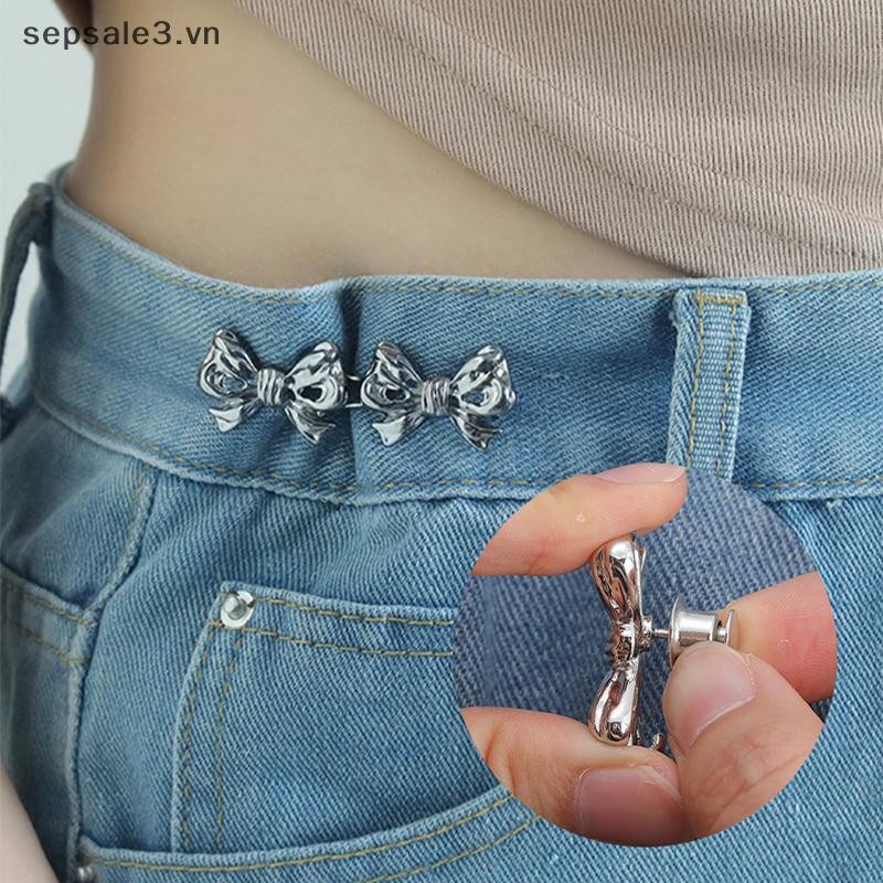 # VN # 1 Cặp Thắt Nơ Khóa Thắt Lưng Có Thể Tháo Rời Kẹp Quần Jean Nút Chụp Có Thể Điều Chỉnh May Thắt Lưng Thắt Lưng Phụ Kiện Quần Áo.