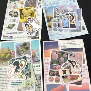 Set Sticker Mix Ngẫu Nhiên Theo Chủ Đề- Trang Trí Sổ Tay, Hộp Quà, Sổ Tay Bullet DIY