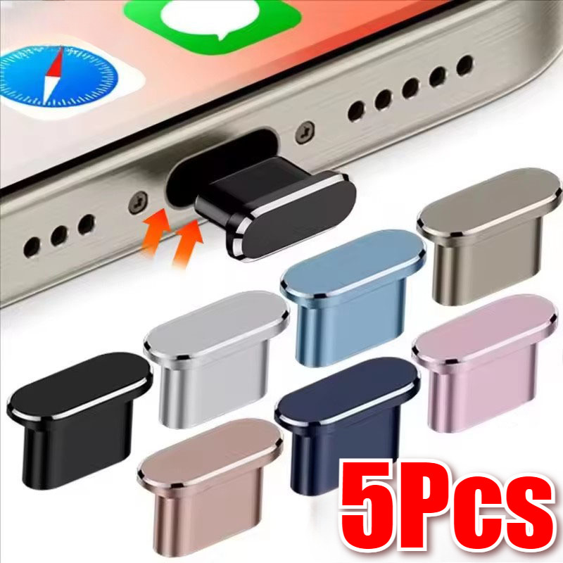 Phích cắm bụi USB-C hợp kim nhôm cao cấp - Tấm bảo vệ cổng Type-C bền bỉ cho điện thoại di động, Vỏ cổng sạc nhỏ gọn, Universal Fit