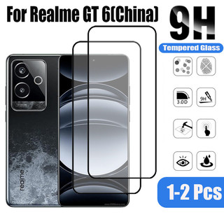 1-2 Chiếc Realme GT 6 Kính Cường Lực Bảo Vệ Màn Hình Cho Realme GT6 12 Plus 11 12x 11x 5G 9D Kính Bảo Vệ Phim