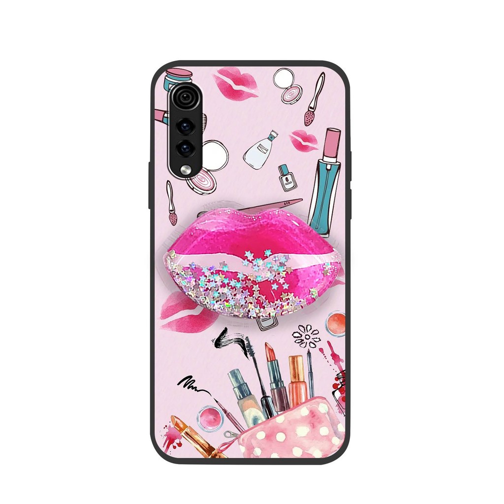 Ốp Lưng Lấp Lánh Ốp lưng LG Velvet 4G / 5G Cát Trôi Chống Bụi Bẩn Hoạt Hình Cát lún Silicon Mềm Vỏ Bảo Vệ Ống Kính Điện Thoại Chân Đế Xoay TPU Thiết Kế Thời Trang Dễ Thương