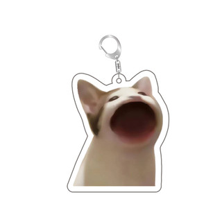 Siêu dễ thương bánh mì popping Mèo Meow Meme Móc chìa khóa móc khóa vòng cho các phụ kiện túi Mặt dây chuyền Keyring t