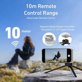 TELESIN Từ Điện Thoại Camera Chụp Tay Cầm Giá Đỡ Điện Thoại Hỗ Trợ Chụp Tay Cầm Điều Khiển Từ Xa Cho Iphone HUAWEI SAMSUNG Điện Thoại