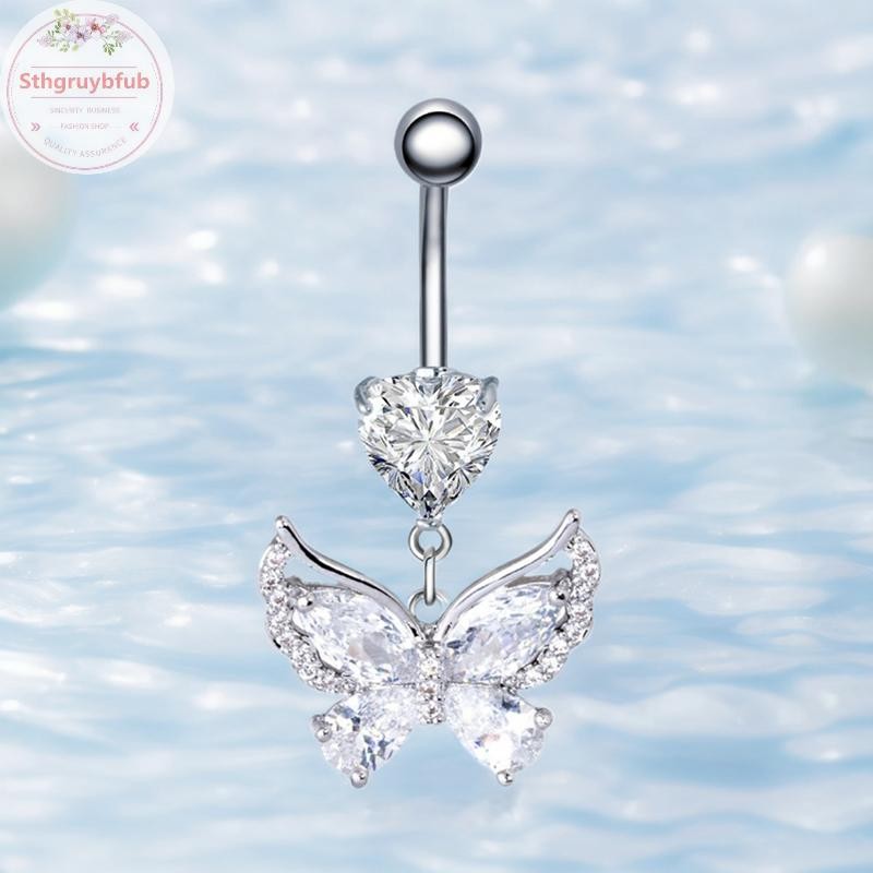 STHB Gấu Dễ Thương Bụng Nút Nhẫn Nữ Cô Gái Tinh Tế Gợi Cảm Rốn Xuyên Vòng Cơ Thể Xuyên Trang Sức Quà Tặng VN