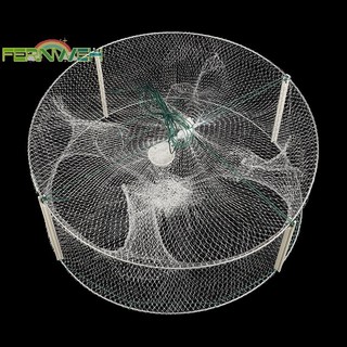 [Fernweh] 1Pc 4 Lỗ Câu Cá Có Thể Gập Lại Cá Cua Mồi Lưới Bẫy Tôm Hùm Fishnet Đúc Nhúng Lồng Bẫy Cá Đúc [MỚI]