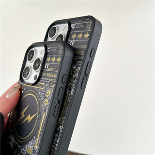 Ốp điện thoại Pikachu hình tia chớp tấm cơ khí từ tính cho iPhone 16 15 14 13 12 Pro Max Cape