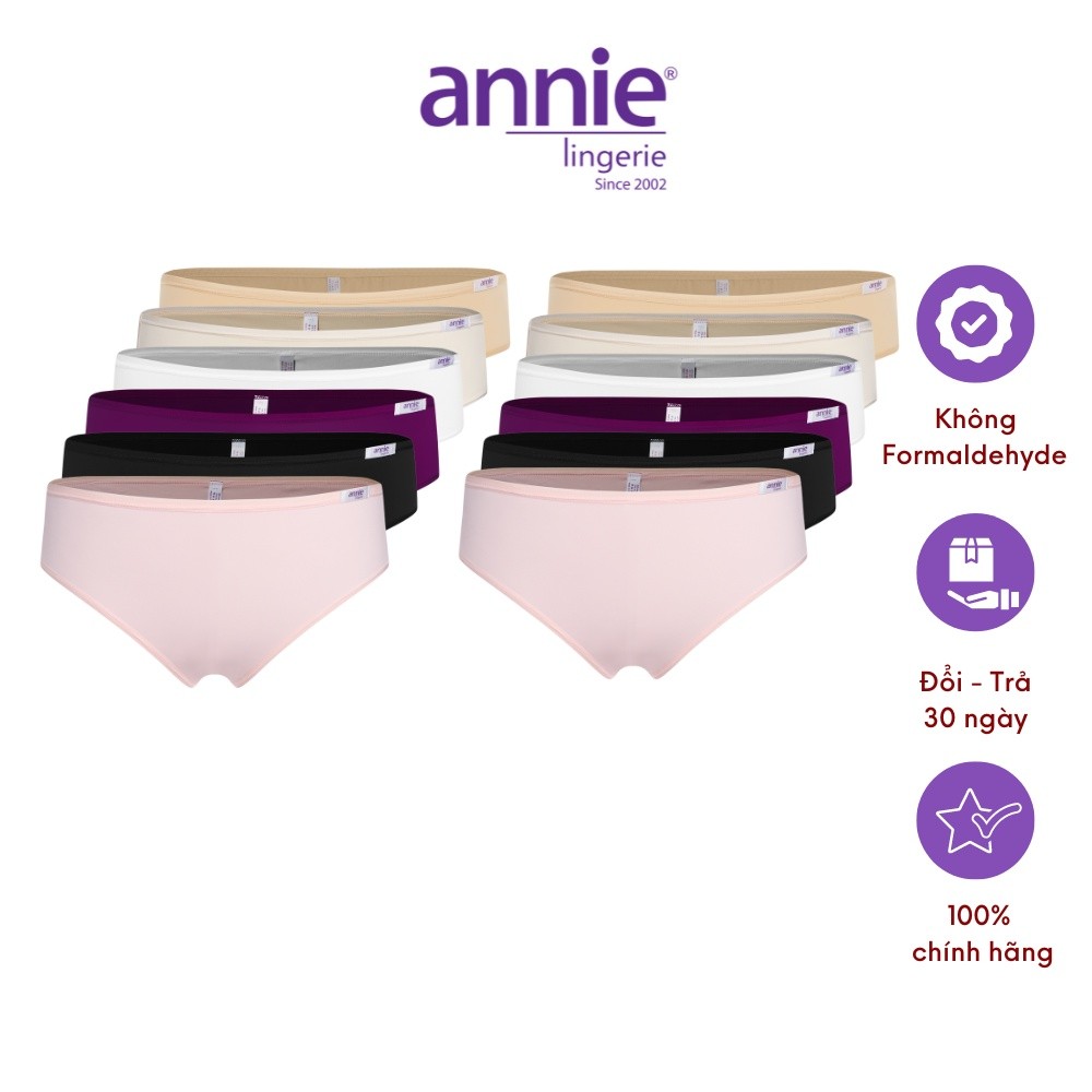 Combo 10 quần lót nữ thun lạnh lưng cao annie lingerie QE4535 mềm mại,vải lót cotton thấm hút