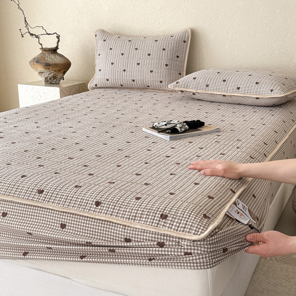 (GG337) Bộ Ga Gối Chất Liệu Cotton Cực Kỳ Thoáng Mát, Thấm Hút Mồ Hôi Và Dễ Dàng Sử Dụng - MemMinbedding Luxury