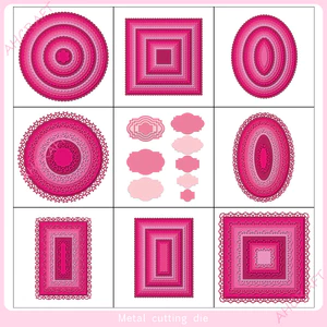 Khuôn cắt DIY scrapbook viền ren bằng thép carbon Khuôn dập cắt, ép hoa văn trang trí nghệ thuật giấy