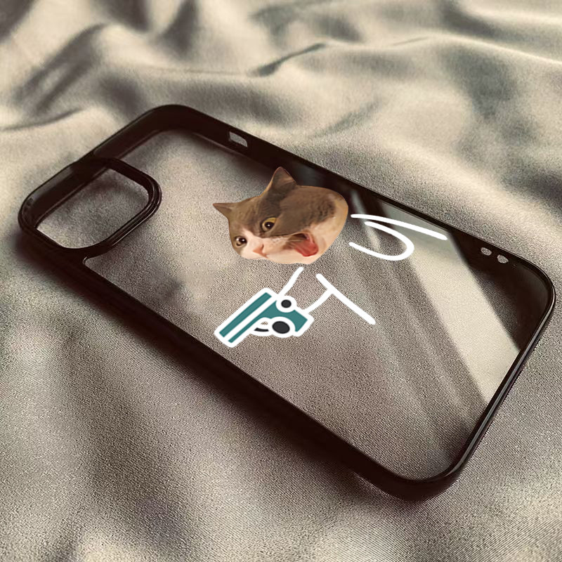 Ốp Lưng Cho iPhone 16 15 Pro Max 11 13 14 12 Pro Cho iPhone 16e 7 8 Plus XS Max X XR SE2022 Cặp Đôi Chó Mèo Dễ Thương Chống Sốc Trong Suốt Silicon