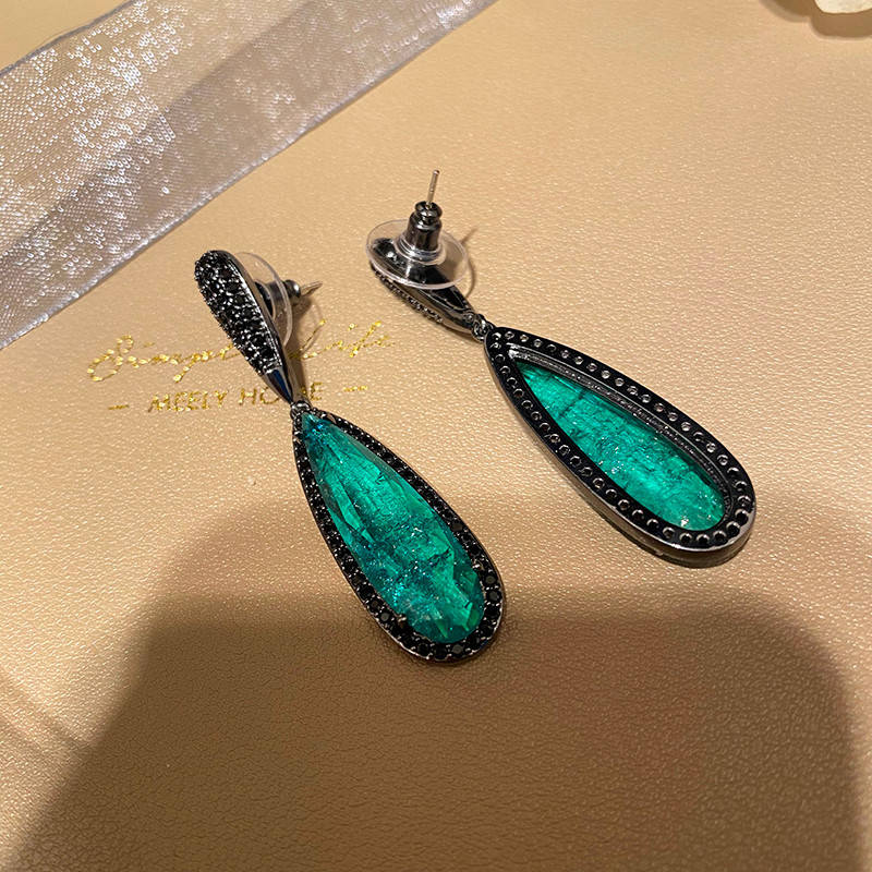 Bông tai sang trọng thả nước Zircon sang trọng thời trang