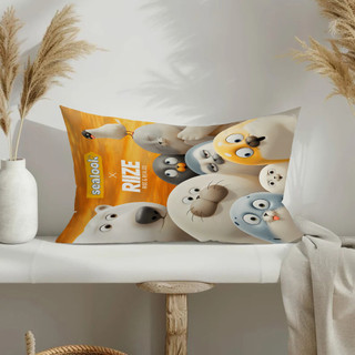 "Sealook" Vỏ gối Polyester in một mặt Trang trí nội thất Vỏ gối hình chữ nhật (Không bao gồm lõi gối)