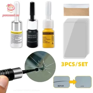 Keo dán bảo dưỡng kính PWSEND, DIY Màn hình điện thoại Glass Scratch Restore, Chất độn kính dạng lỏng Cửa sổ Crack Khôi phục Công cụ sửa chữa kính chắn gió ô tô