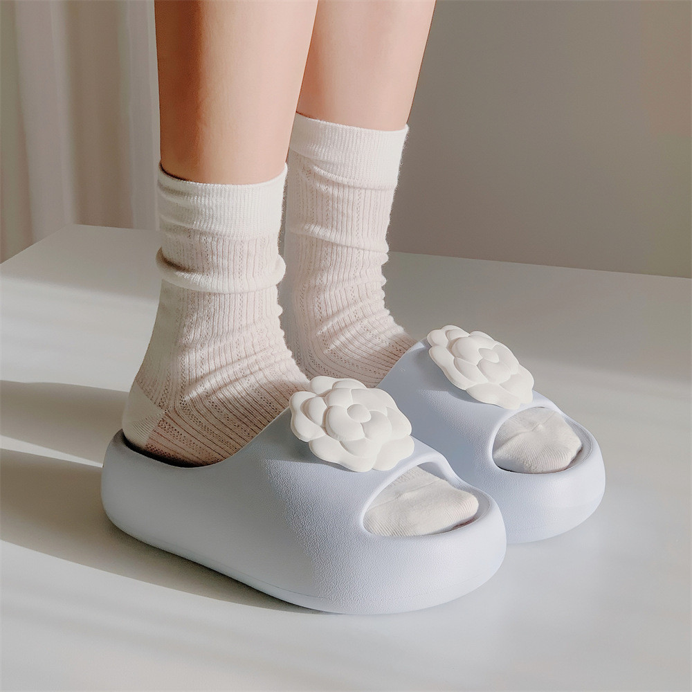 XIXITIAO Dép Mềm Đế Dày Đi Biển Mùa Hè Giải Trí Bên Biển Tăng Chiều Cao Dép Nữ