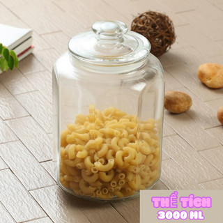Hủ Thủy Tinh Đựng Gia Vị Lục Giác Cao Cấp