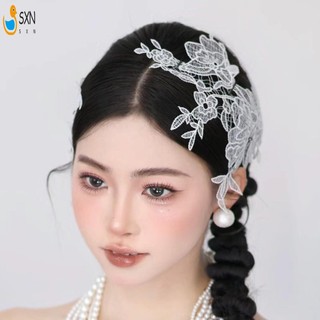 Retro Cô Dâu Ren Hoa Mũ Chống Trơn Trượt Đa Năng Làm Đẹp Cô Dâu Mũ Cho Nữ Và Bé Gái Kiểu Tóc Tiếp Liệu