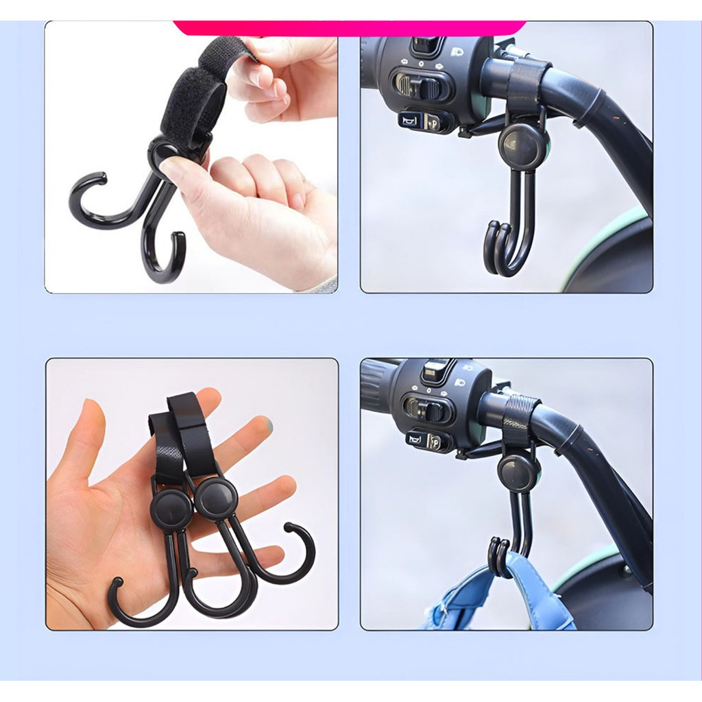 set 5 Móc Treo Đồ Gắn Càng Xe Đạp, Xe Máy, Xe Đạp Điện, Xe Đẩy Đa Năng giá rẻ