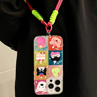 Vồng Lưới Dễ Thương Dây Xích Ốp điện thoại S25 Siêu Chống Sốc Cho Samsung s22 s22plus ultra Case Girly S23 S23Plus s23fe s24 s24plus s24ultra Ốp điện thoại