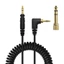 Cáp tai nghe cuộn lò xo BTM 3 dây 5mm cho tai nghe EAH-DJ1200 màu đen
