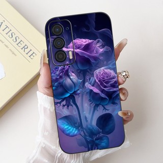Dành Cho Motorola Edge 2021 Ốp Lưng XT2141-1 Vỏ Chống Sốc Thời Trang Thoáng Mát Hoa Hoàng Hôn Sơn Vỏ Điện Thoại Cho Moto Edge 2021 Vỏ Mềm
