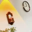 Gương treo tường YICA, Treo tường Giá đỡ nến hương liệu cổ điển, Kệ gỗ nguyên khối Trang trí tường