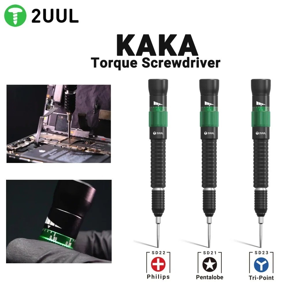 2UUL KAKA Tua vít mô-men xoắn có thể điều chỉnh với góc 0,8 Cross 1.2 Y 0.6 Dụng cụ tuốc nơ vít chính xác Sửa chữa tháo gỡ điện thoại