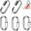 SAVORBOX Liên kết nhanh, Kẹp Carabiner khóa bằng thép không gỉ D Shape 304, Cáp móc khóa liên kết chuỗi hình bầu dục hạng nặng