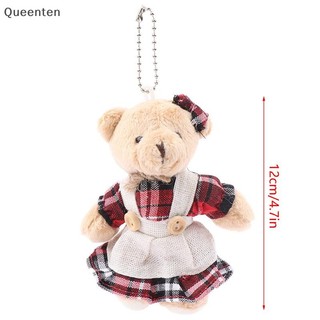 Queenten Hoạt Hình Mặc Quần Áo Gấu Sang Trọng Móc Khóa Mềm Nhồi Bông Búp Bê Mặt Dây Chuyền Ba Lô Túi Ô Tô Móc Khóa Trang Trí Kid Quà Tặng QT