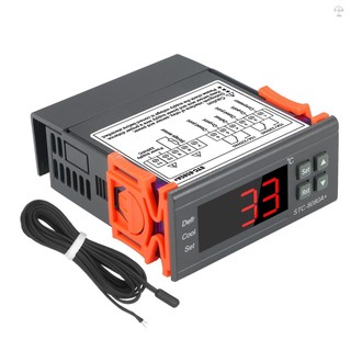 Hilivn) Bộ điều khiển nhiệt độ kỹ thuật số STC-8080A + Bộ điều nhiệt tủ lạnh cho tủ lạnh rã đông tự động với đầu dò cảm biến NTC 220V