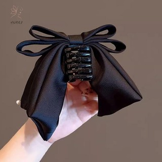 Hnkmp Sa Nơ Kẹp Tóc Tính Khí Mũ Ngọc Trai Màu Trơn Kẹp Tóc Cho Nữ Bé Gái Đuôi Ngựa Phụ Kiện Tóc.