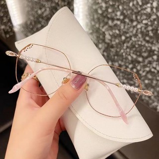 Kính đọc sách cắt cạnh kim cương không khung dành cho phụ nữ Trung niên và người cao tuổi Kính mắt siêu thị độ phân giải cao Kính đọc sách chống mệt mỏi chống ánh sáng xanh