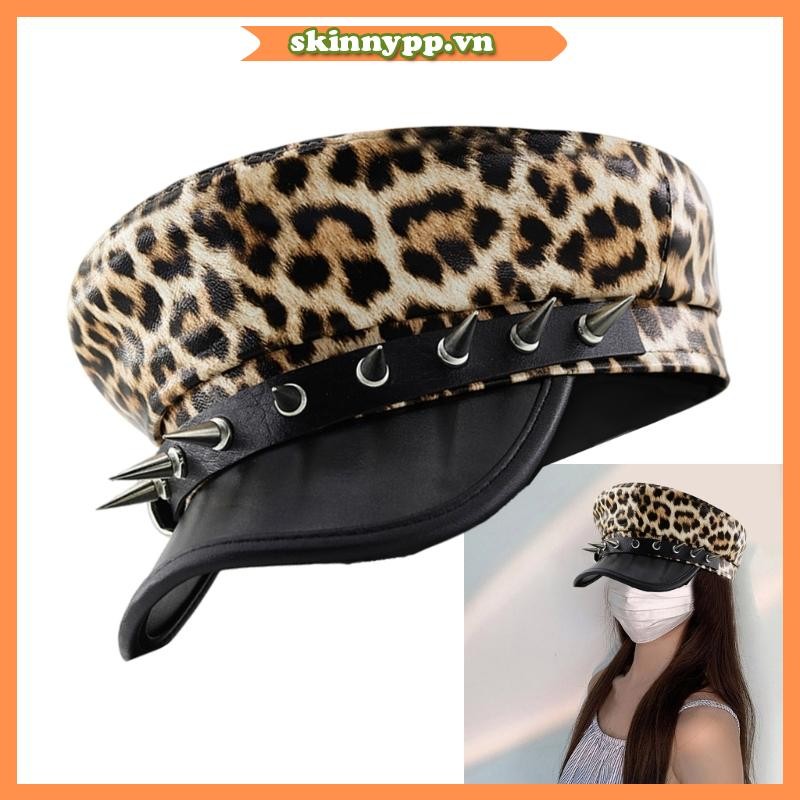 Da Nữ Da Báo In Quân Đội Mũ Có Thể Điều Chỉnh Thời Trang Mũ Đinh Tán Khóa Mũ