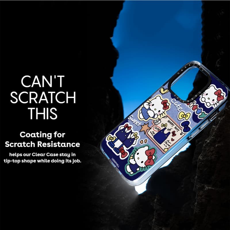 Casetify X Happy Kitty Hút Từ Tính Trong Suốt Cứng Acrylic Lưng TPU Edge Ốp Lưng Điện Thoại Ốp Lưng Tác Động Cho Apple IPhone 13 14 15 16 Pro Max