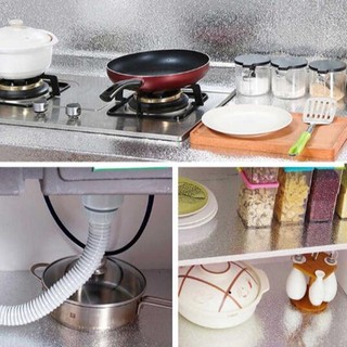SIÊU DÍNH Cuộn Giấy Bạc Dán Bếp Cách Nhiệt, Miếng Decal Dán Tường Nhà Bếp Chống Thấm Bền Đẹp SUNND