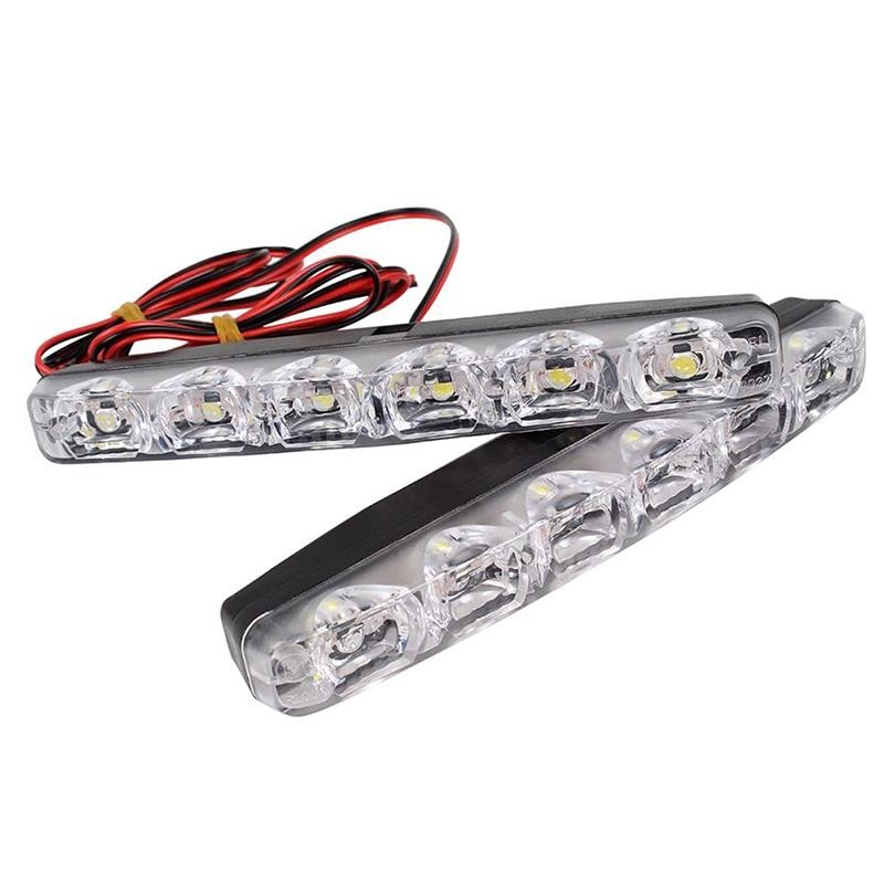 Tmoy 2 Chiếc 12V 6 Đèn LED Chạy Ban Ngày DRL Xe Sương Mù Ngày Lái Xe Đèn Bộ TCVN