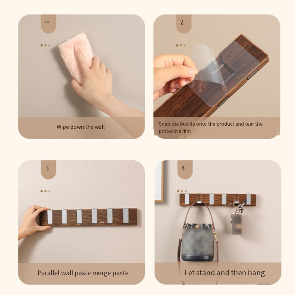 LACYES Khăn Áo Móc, Treo Tường 6 Móc Quần Áo Áo Móc Bảo Quản, Bền Trong Suốt Ánh Sáng Sang Trọng Đấm Miễn Phí Cửa Sau Quần Áo Móc Tắm