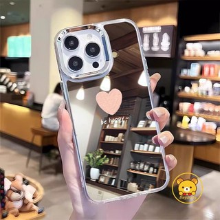 Ốp Gương Trái Tim Tình Yêu Cho OPPO Reno 13F 13 Pro 12 11 11F 10 9 8 7 SE A1 F25 F21 Pro Plus 8Z 7Z 8T 6Z 5Z 5F 5K 4F 5 4 Find X7 Ultra X3 Lite Năm Mới Ốp điện thoại Good Luck Casing