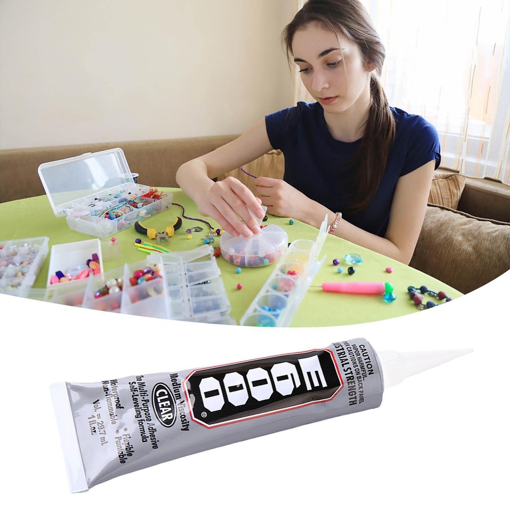 E6000 Siêu Keo Trang Sức Trong Suốt Keo Dán Dính Dính Khoan Kim Cương Giả Liên Kết Gốm Sứ Thủy Tinh Nhựa Keo pomervn