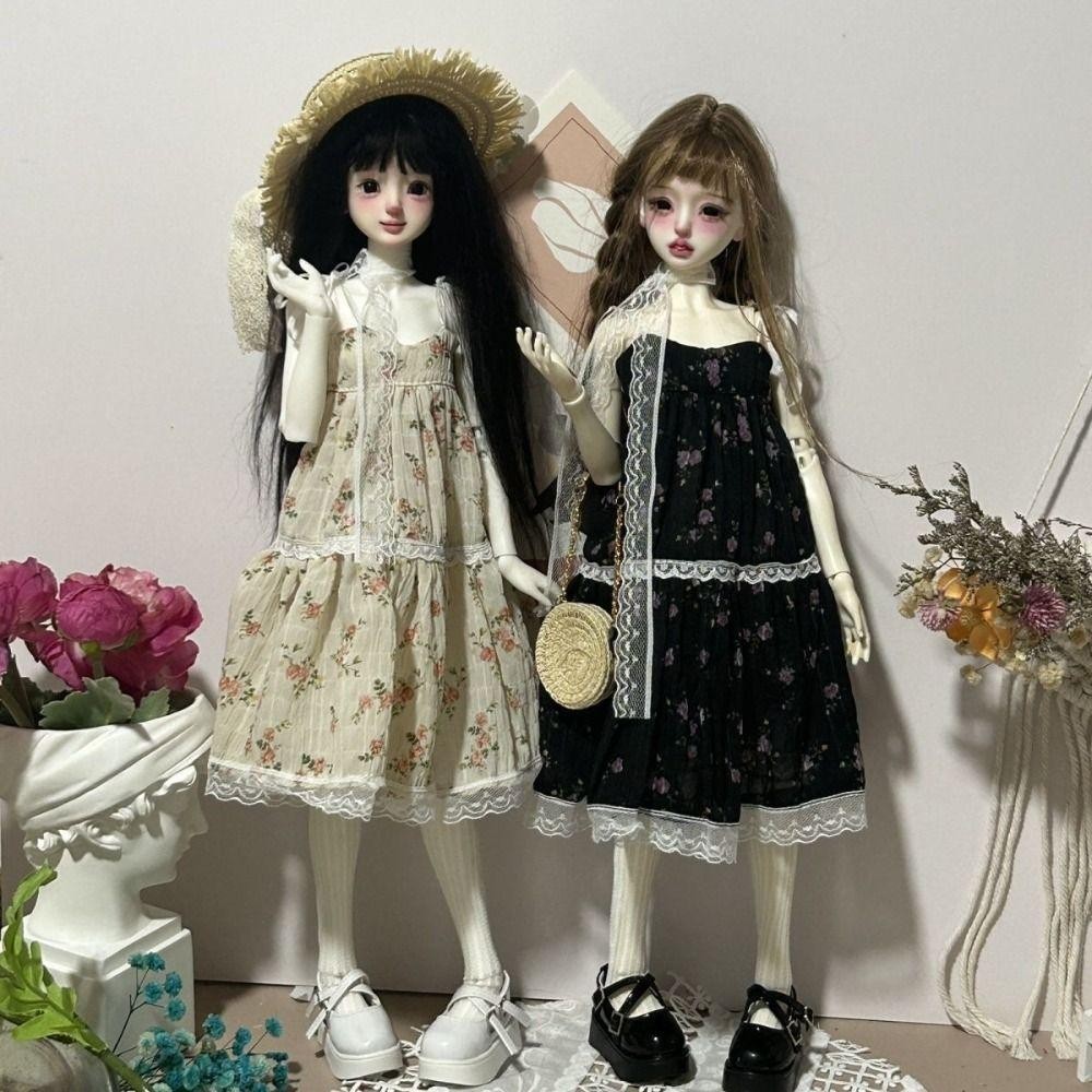 SEYAWSON Dây Đeo Ren Hoa, Búp Bê Handmake Thời Trang Quần Áo Thanh Lịch, Mini 5 Màu Chất Lượng Cao Mặc Thường Ngày Búp Bê Công Chúa Váy Dài Cho 1 / 4 1 / 6 BJD 30 / 45cm Búp Bê