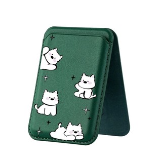 Ví họa tiết chó con dễ thương cho iPhone 16 16promax 15 14 13 12 11 Pro Max Plus Thẻ da Giá đỡ điện thoại cho vỏ bỏ túi