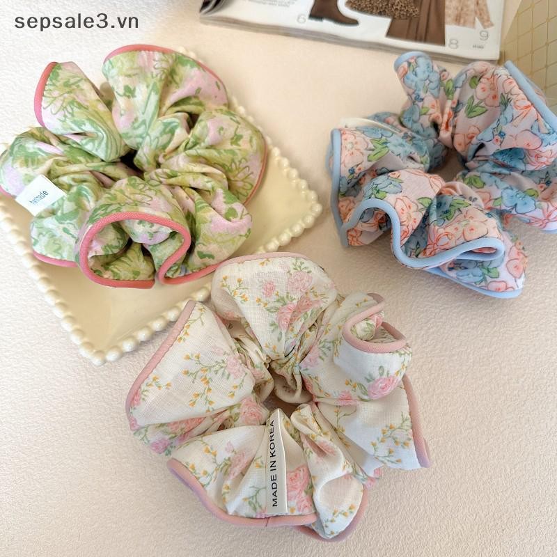 # Vn # Thời Trang Hàn Quốc Hoa Scrunchies Nữ Cô Gái Tóc Co Giãn Dây Cao Su Phụ Kiện Dây Buộc Tóc Dây Mũ Đội Đầu.